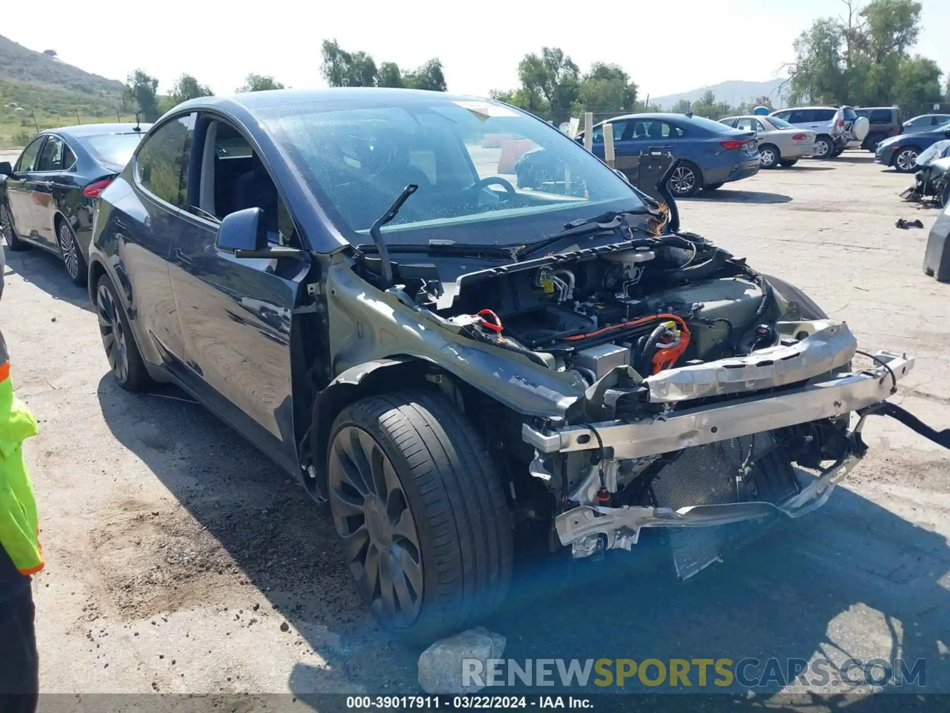 1 Photograph of a damaged car 7SAYGDEF4NF315155 TESLA MODEL Y 2022