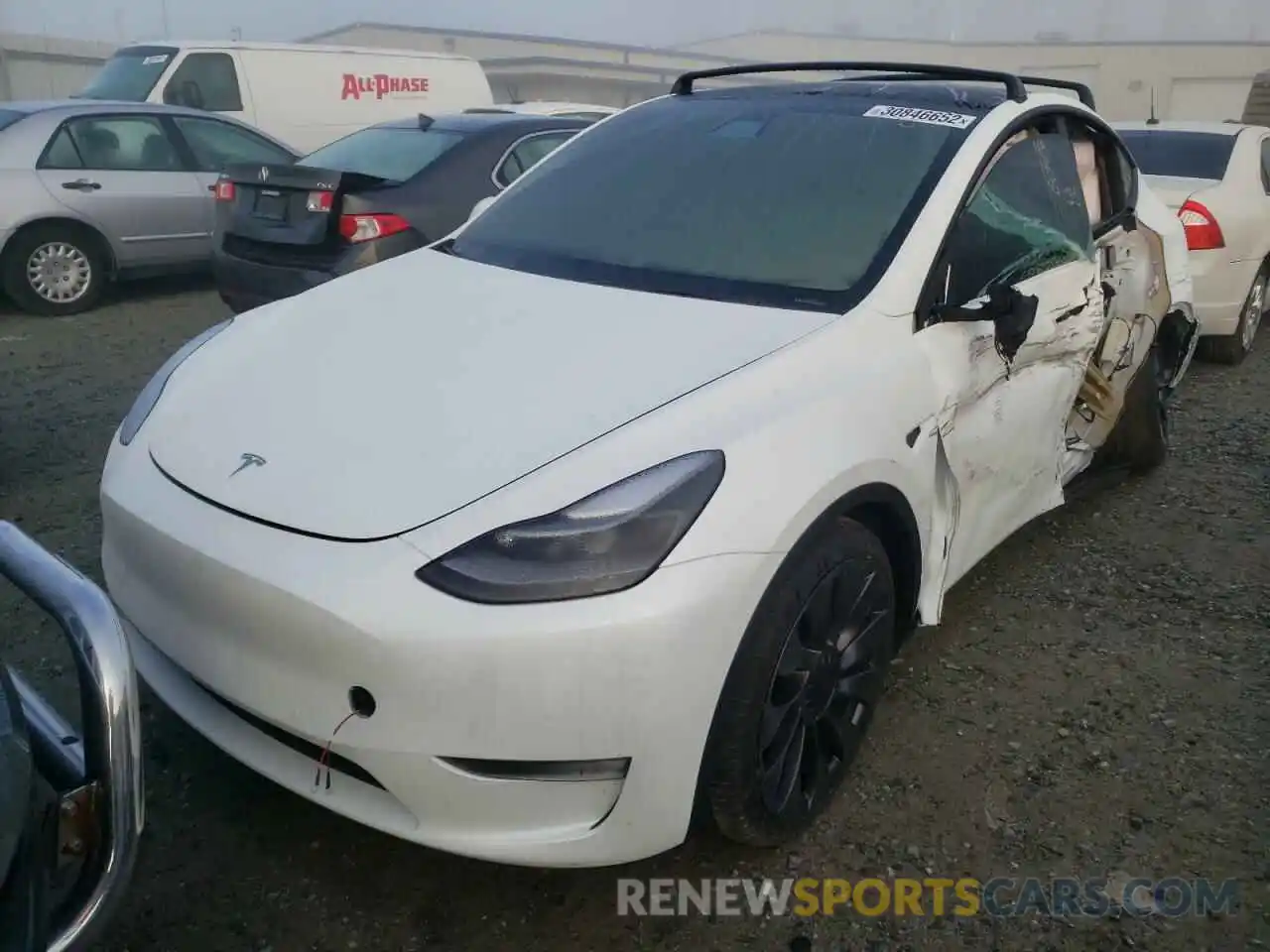 2 Photograph of a damaged car 7SAYGDEF4NF324342 TESLA MODEL Y 2022