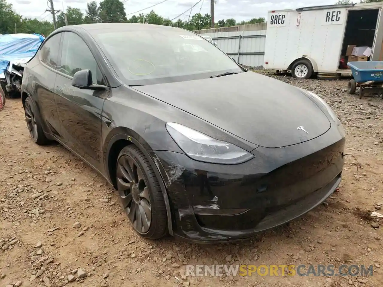 1 Фотография поврежденного автомобиля 7SAYGDEF4NF354621 TESLA MODEL Y 2022