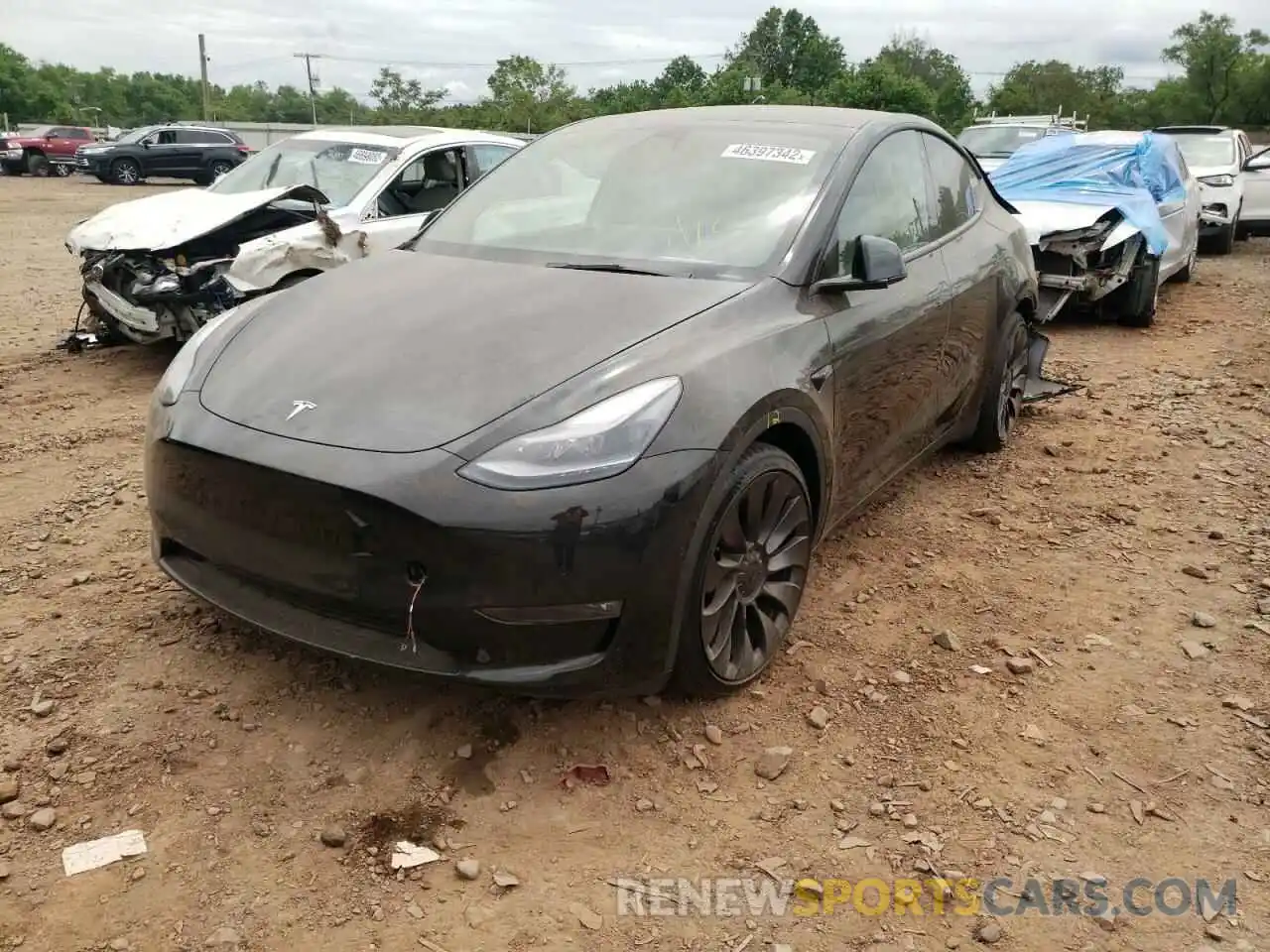 2 Photograph of a damaged car 7SAYGDEF4NF354621 TESLA MODEL Y 2022