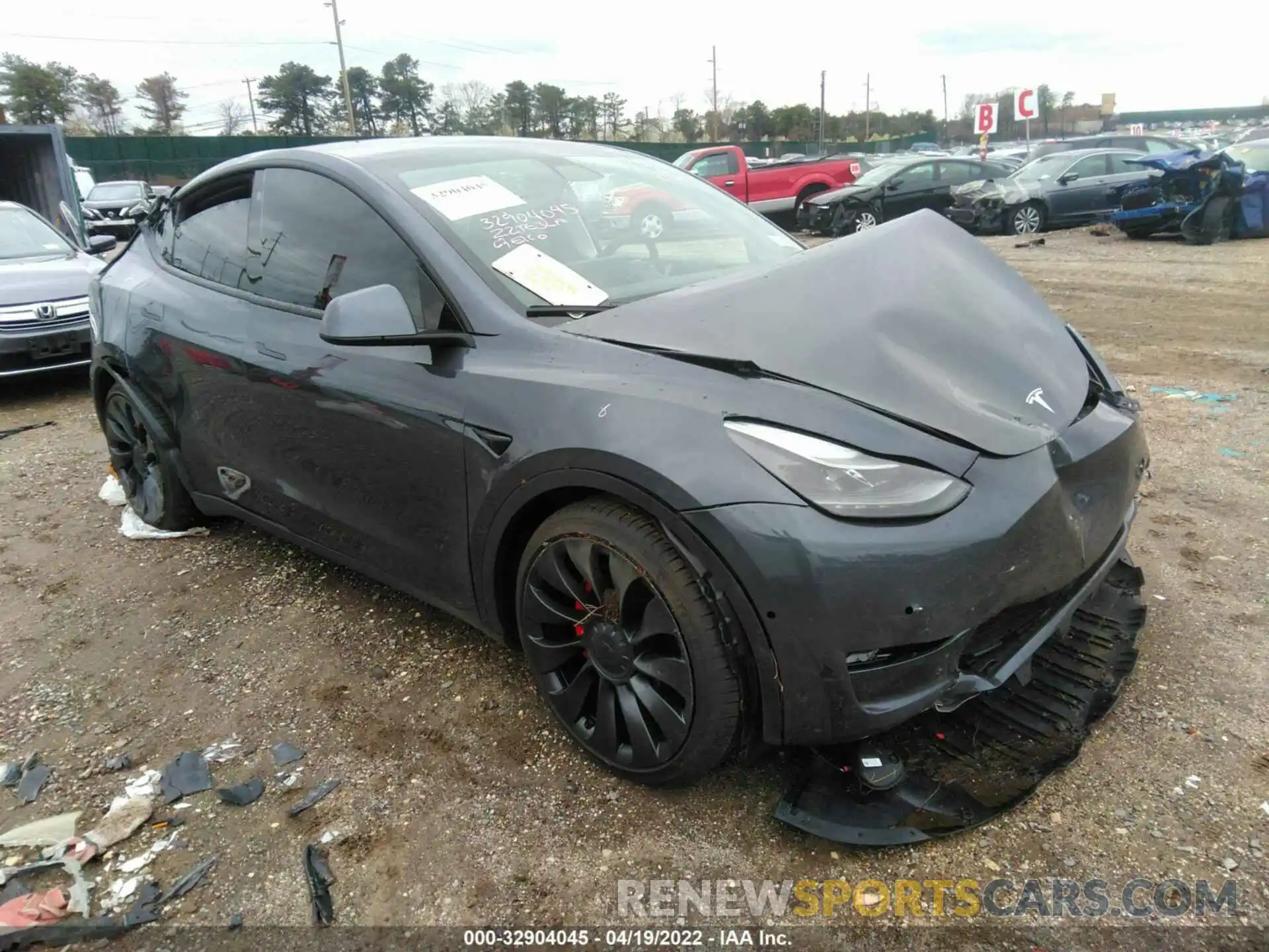 1 Photograph of a damaged car 7SAYGDEF4NF374464 TESLA MODEL Y 2022