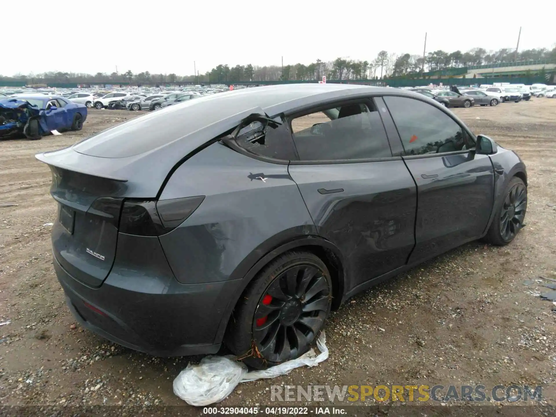 4 Фотография поврежденного автомобиля 7SAYGDEF4NF374464 TESLA MODEL Y 2022