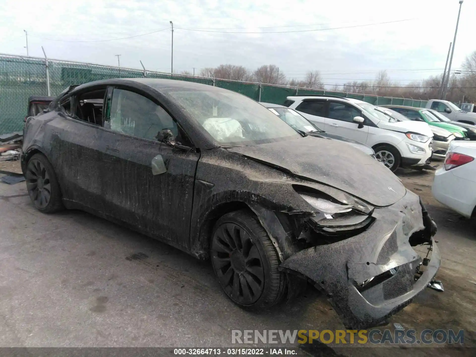 1 Photograph of a damaged car 7SAYGDEF4NF375517 TESLA MODEL Y 2022