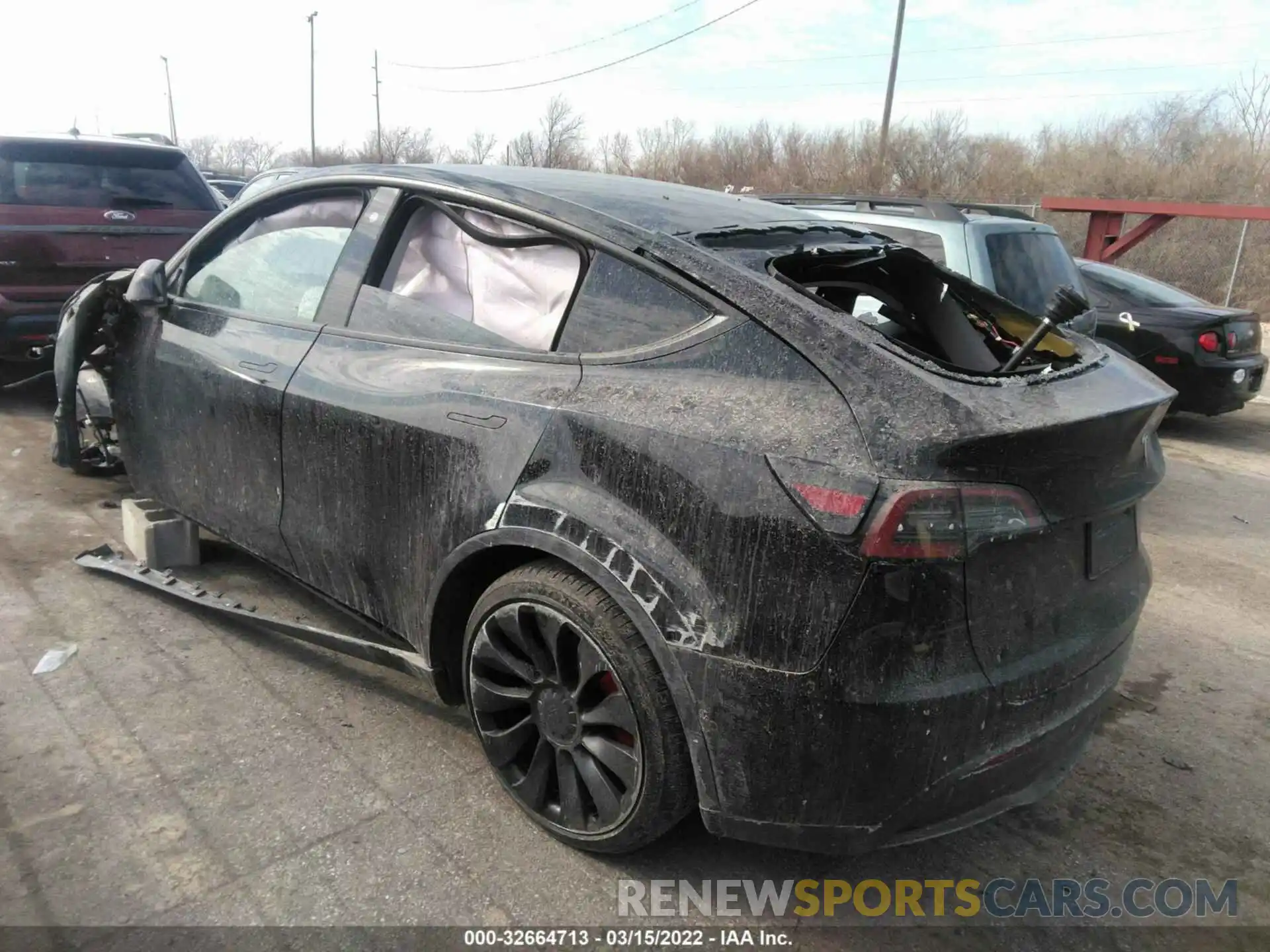 3 Фотография поврежденного автомобиля 7SAYGDEF4NF375517 TESLA MODEL Y 2022