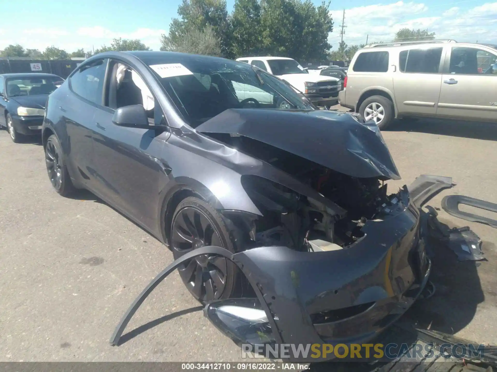 1 Photograph of a damaged car 7SAYGDEF4NF390549 TESLA MODEL Y 2022