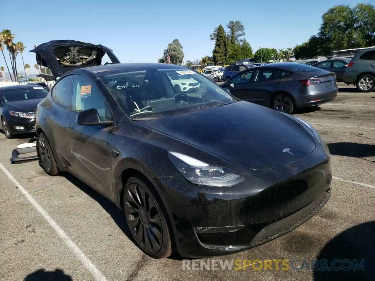 1 Photograph of a damaged car 7SAYGDEF4NF409195 TESLA MODEL Y 2022