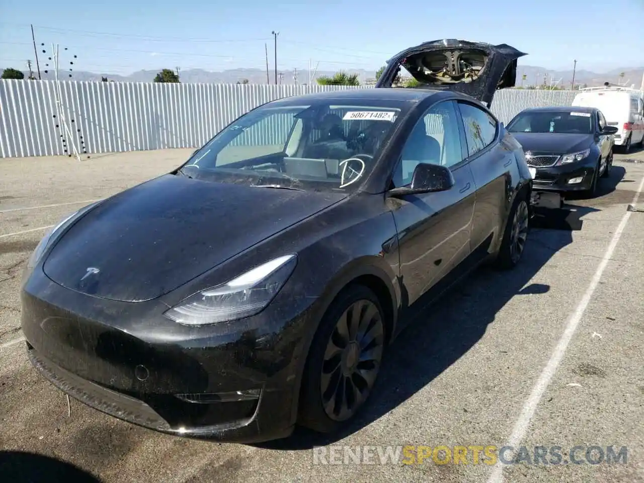 2 Фотография поврежденного автомобиля 7SAYGDEF4NF409195 TESLA MODEL Y 2022