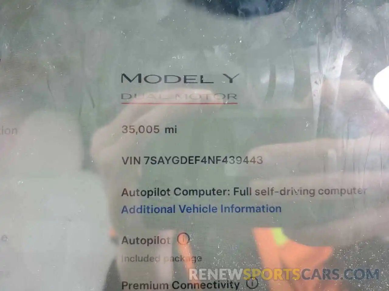 9 Фотография поврежденного автомобиля 7SAYGDEF4NF439443 TESLA MODEL Y 2022