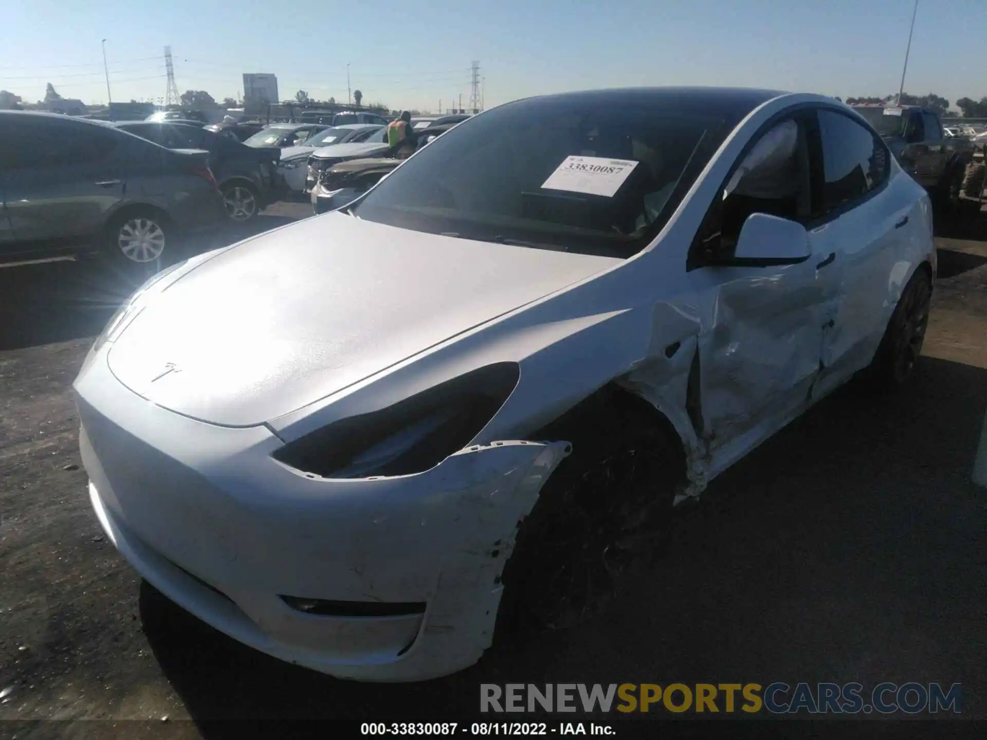 2 Photograph of a damaged car 7SAYGDEF4NF442861 TESLA MODEL Y 2022