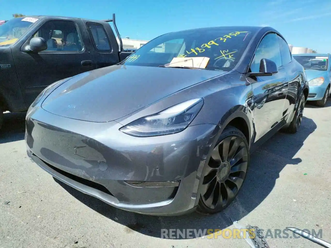 2 Photograph of a damaged car 7SAYGDEF4NF443427 TESLA MODEL Y 2022