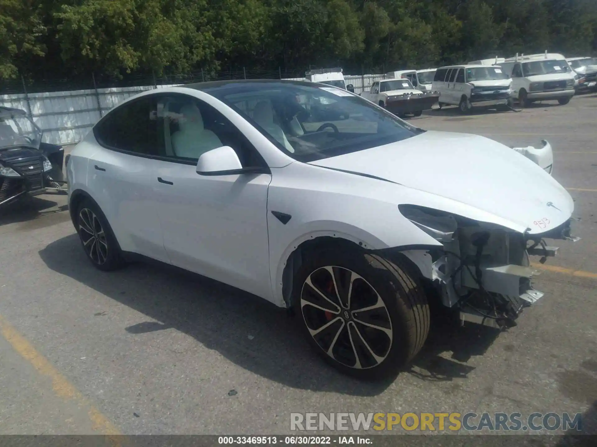 1 Photograph of a damaged car 7SAYGDEF5NF326178 TESLA MODEL Y 2022