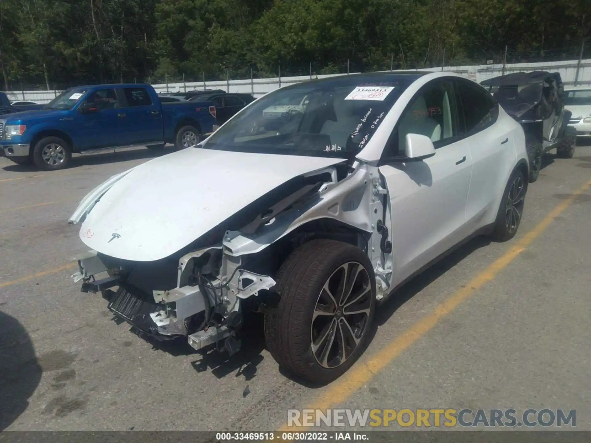 2 Photograph of a damaged car 7SAYGDEF5NF326178 TESLA MODEL Y 2022