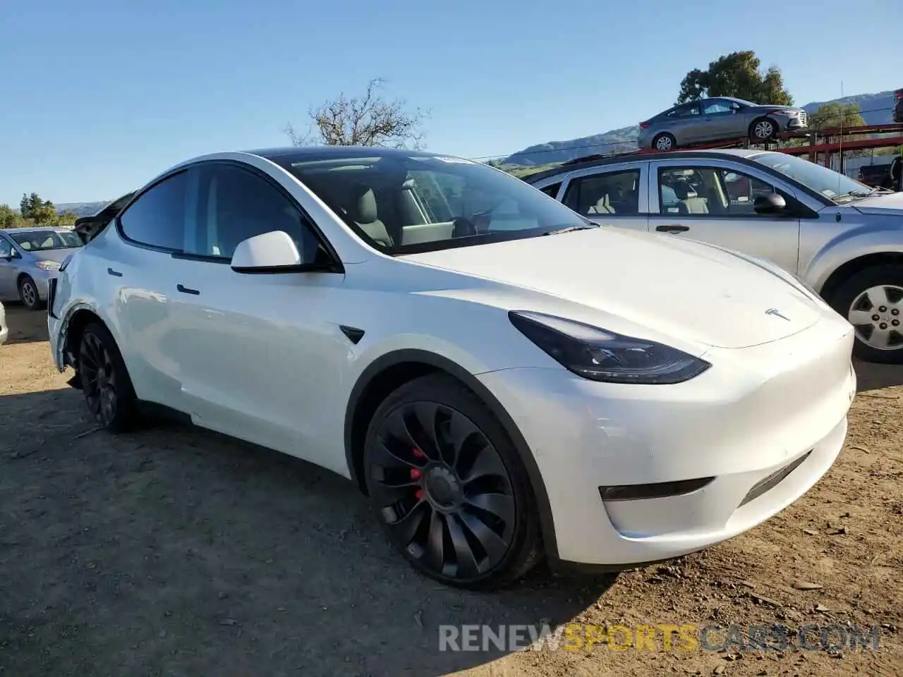 4 Фотография поврежденного автомобиля 7SAYGDEF5NF347922 TESLA MODEL Y 2022