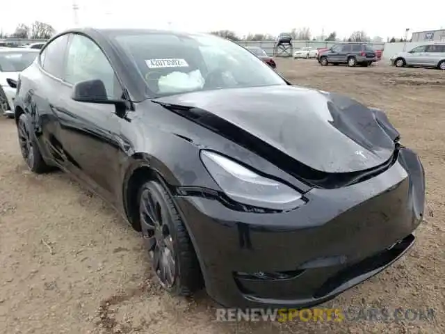 1 Фотография поврежденного автомобиля 7SAYGDEF5NF366325 TESLA MODEL Y 2022