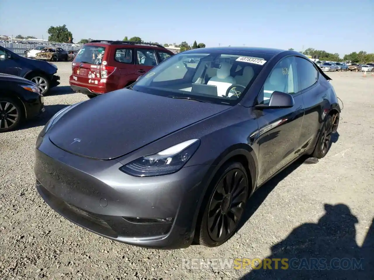 2 Photograph of a damaged car 7SAYGDEF5NF391421 TESLA MODEL Y 2022