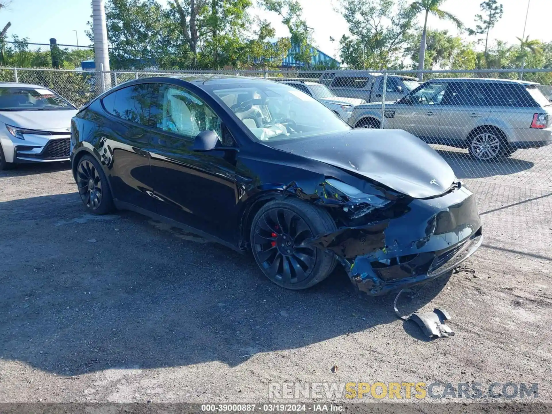 1 Photograph of a damaged car 7SAYGDEF6NF313262 TESLA MODEL Y 2022