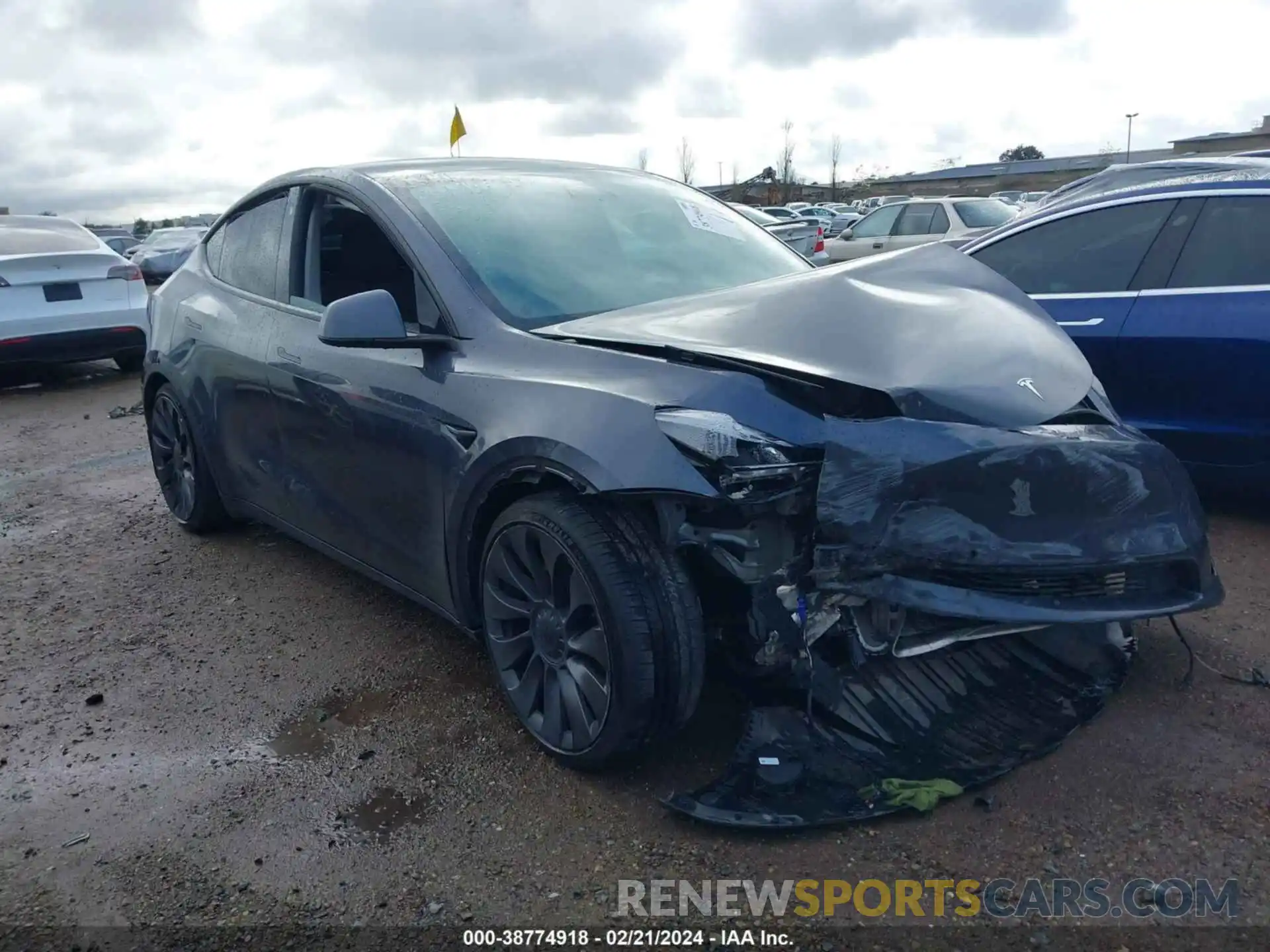 1 Photograph of a damaged car 7SAYGDEF6NF351770 TESLA MODEL Y 2022