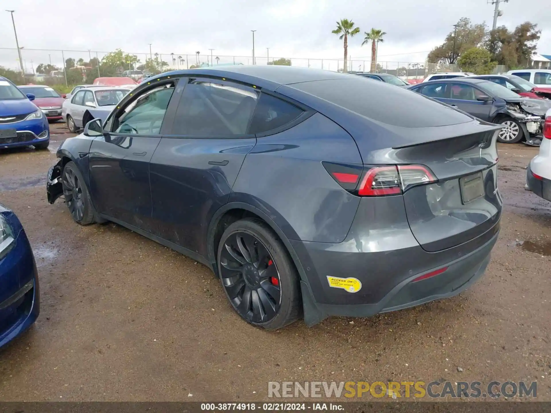 3 Photograph of a damaged car 7SAYGDEF6NF351770 TESLA MODEL Y 2022