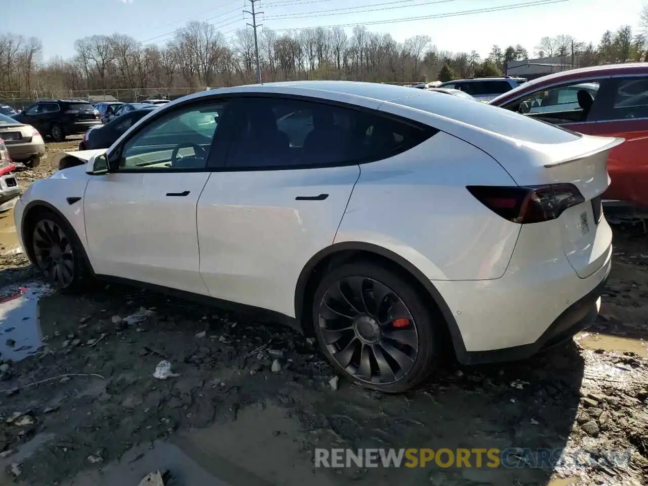 2 Photograph of a damaged car 7SAYGDEF6NF379150 TESLA MODEL Y 2022