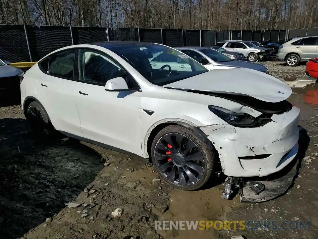 4 Photograph of a damaged car 7SAYGDEF6NF379150 TESLA MODEL Y 2022