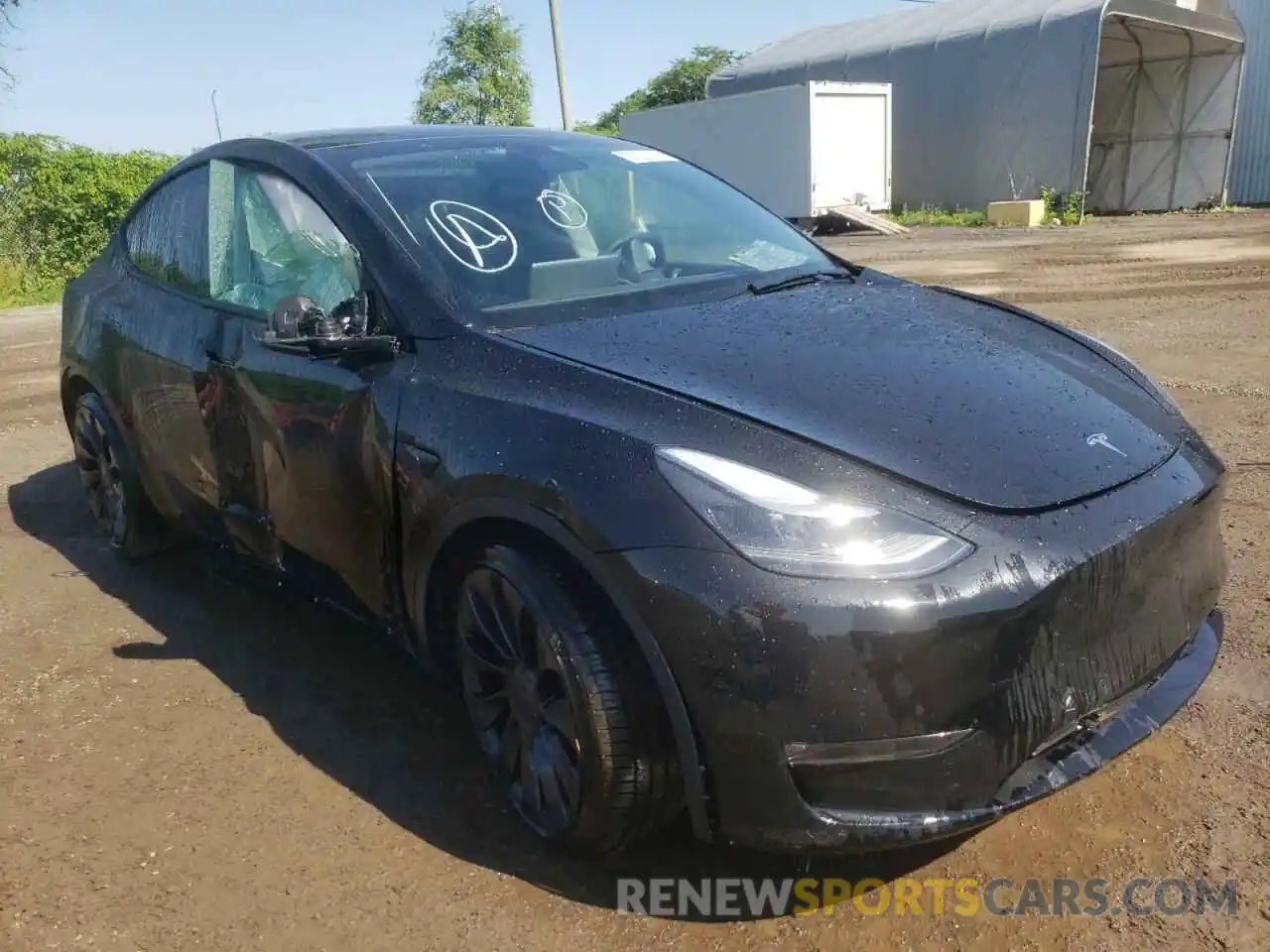 1 Photograph of a damaged car 7SAYGDEF6NF391542 TESLA MODEL Y 2022