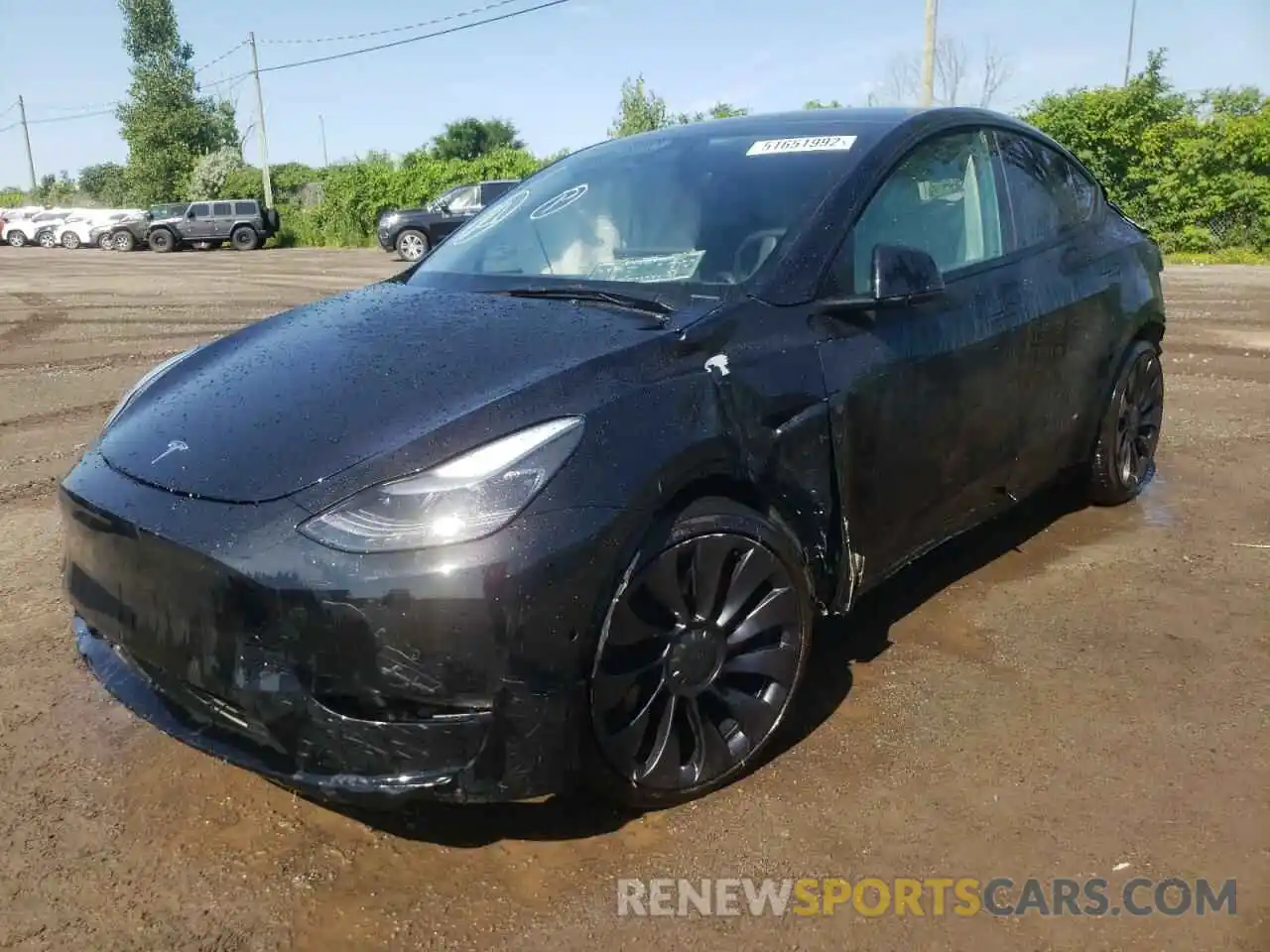 2 Photograph of a damaged car 7SAYGDEF6NF391542 TESLA MODEL Y 2022