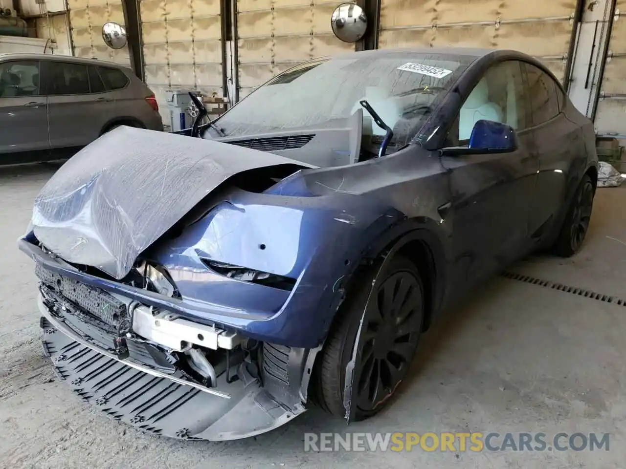 2 Photograph of a damaged car 7SAYGDEF6NF405567 TESLA MODEL Y 2022