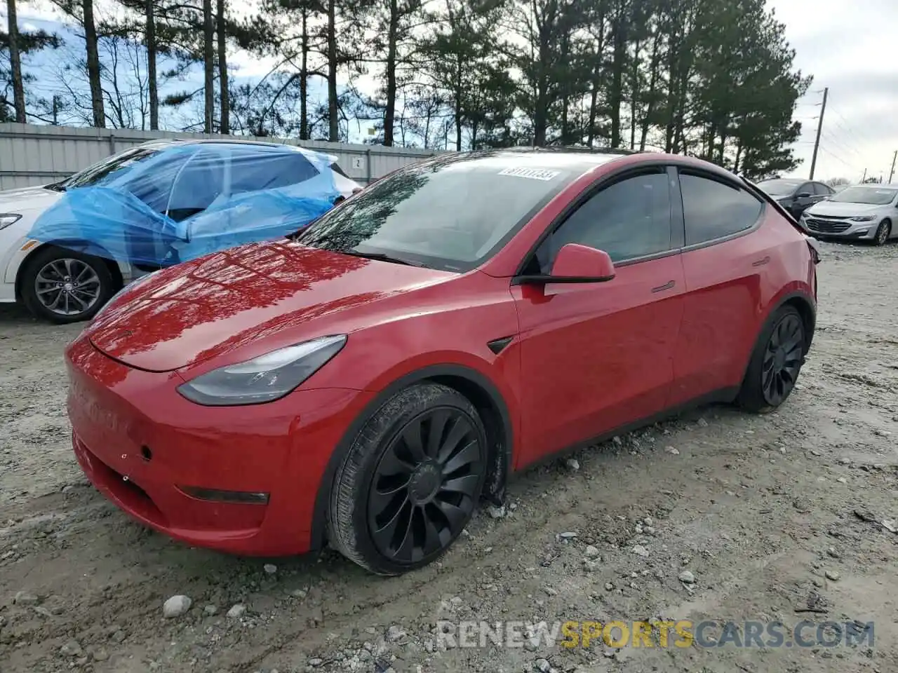 1 Photograph of a damaged car 7SAYGDEF6NF461475 TESLA MODEL Y 2022