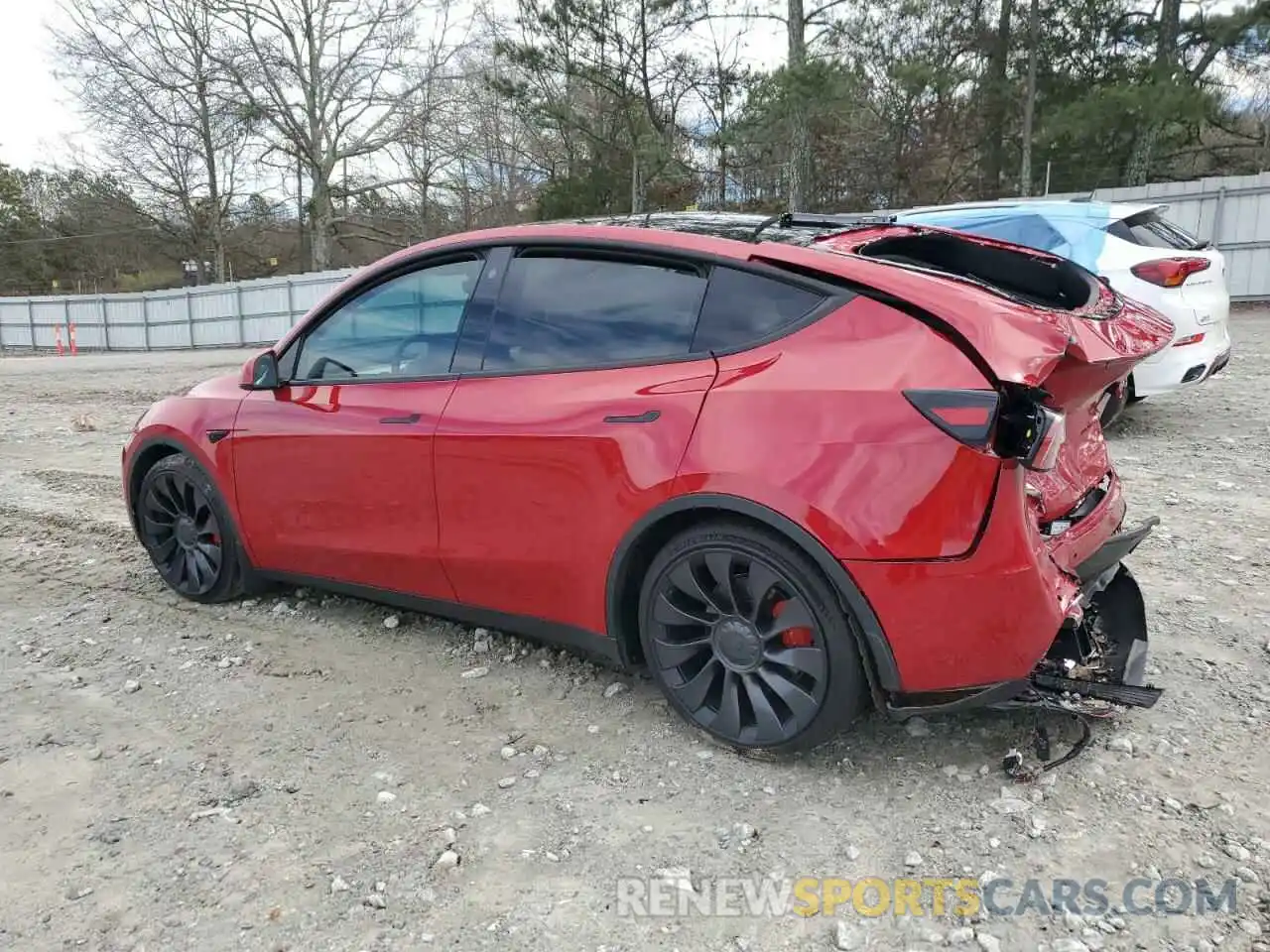 2 Photograph of a damaged car 7SAYGDEF6NF461475 TESLA MODEL Y 2022