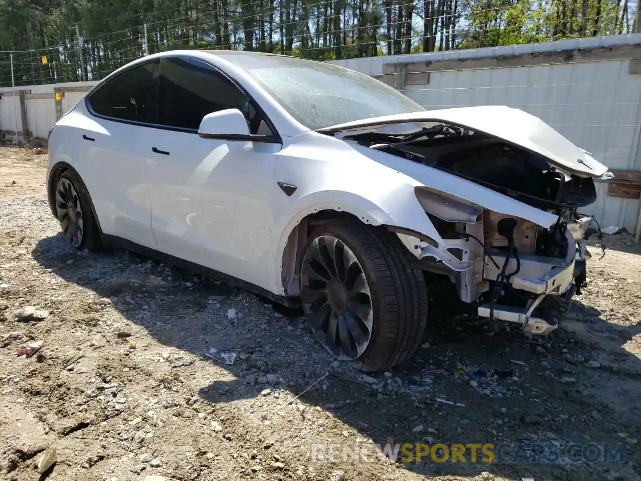 1 Photograph of a damaged car 7SAYGDEF7NF326568 TESLA MODEL Y 2022