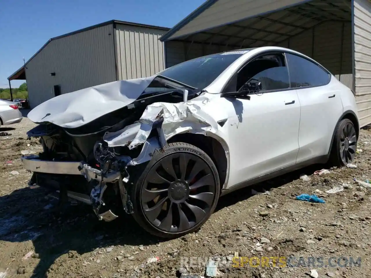 2 Photograph of a damaged car 7SAYGDEF7NF326568 TESLA MODEL Y 2022