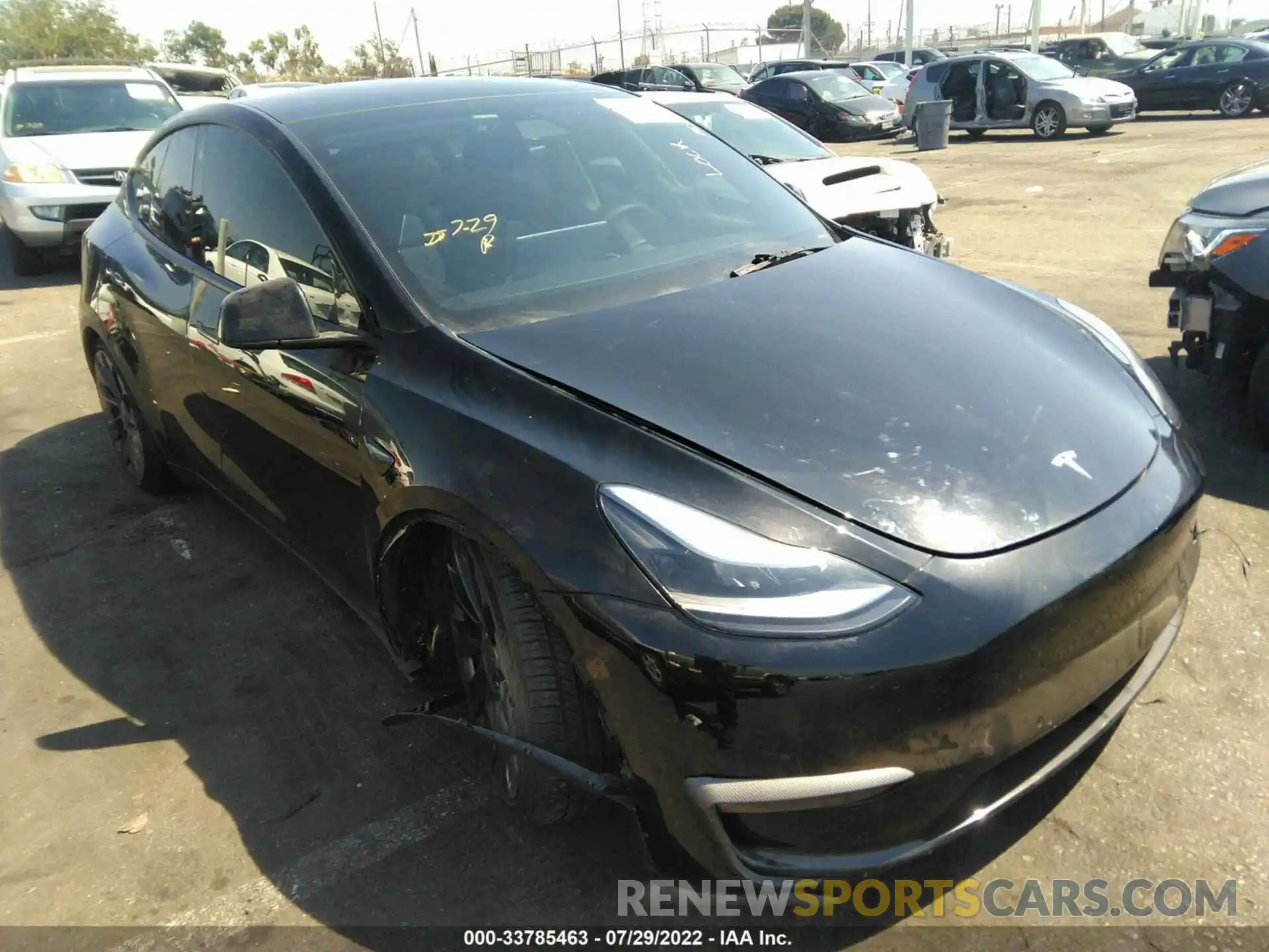 1 Photograph of a damaged car 7SAYGDEF7NF343094 TESLA MODEL Y 2022