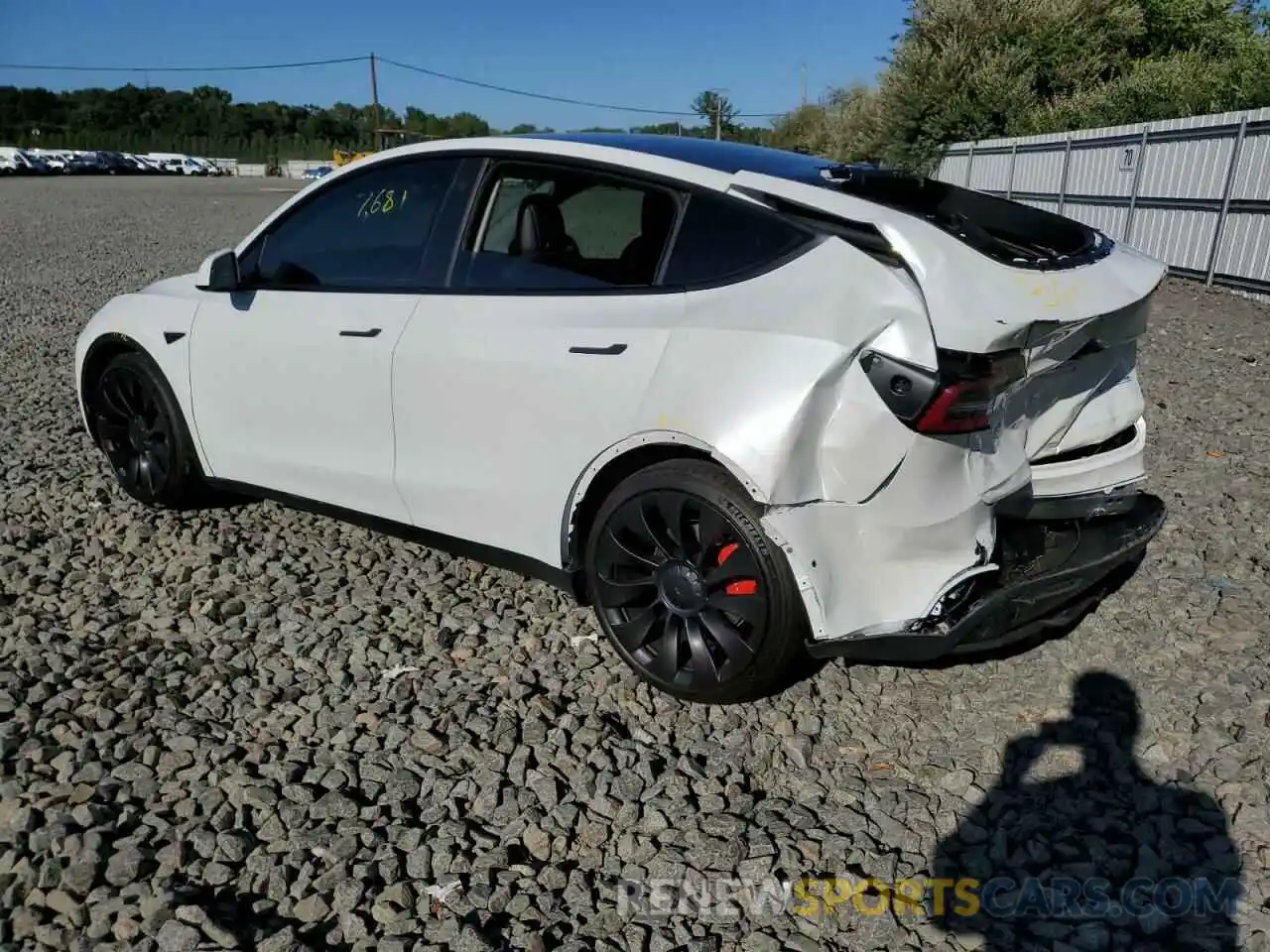 3 Photograph of a damaged car 7SAYGDEF7NF372286 TESLA MODEL Y 2022