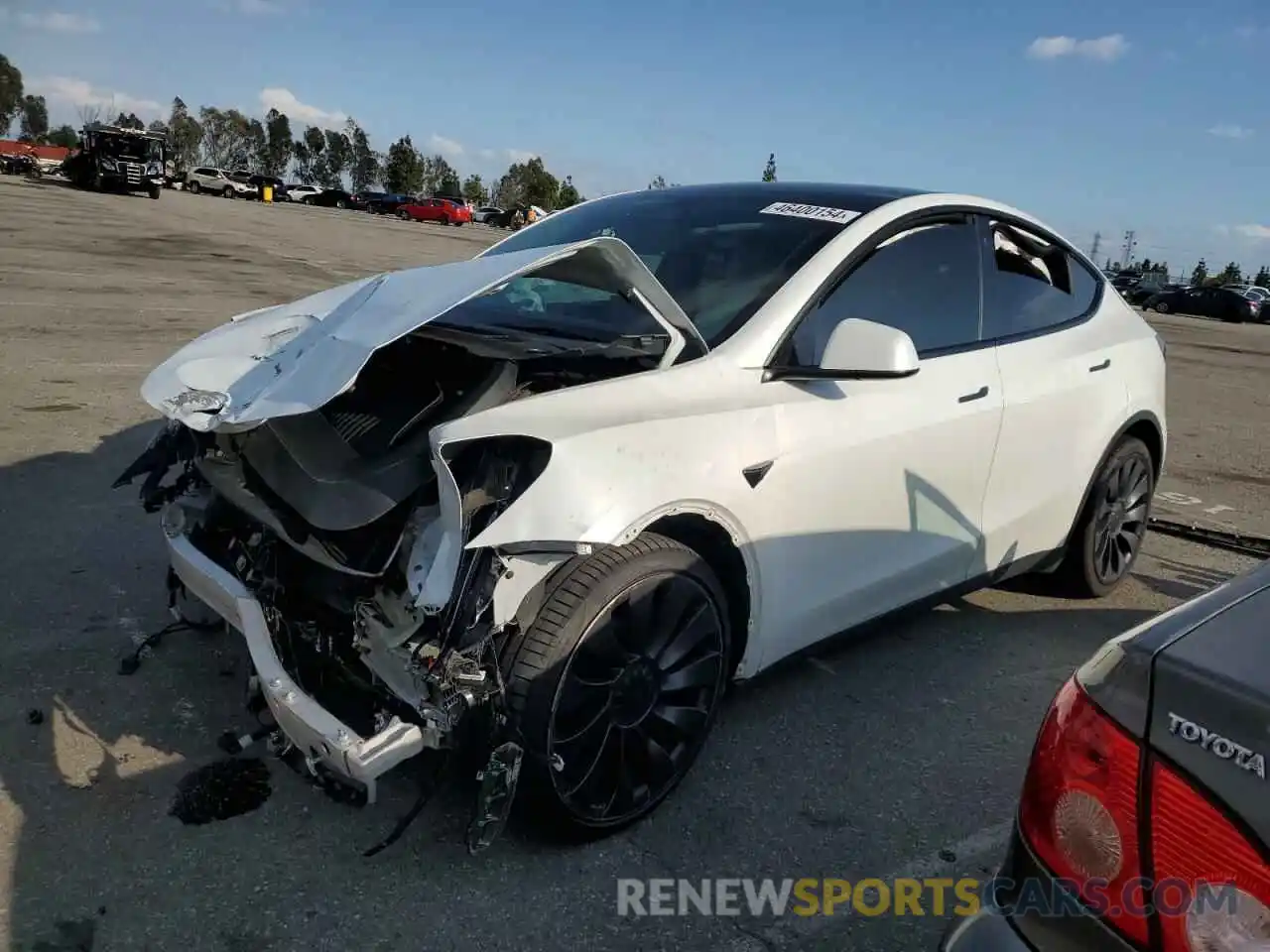 1 Photograph of a damaged car 7SAYGDEF7NF392473 TESLA MODEL Y 2022