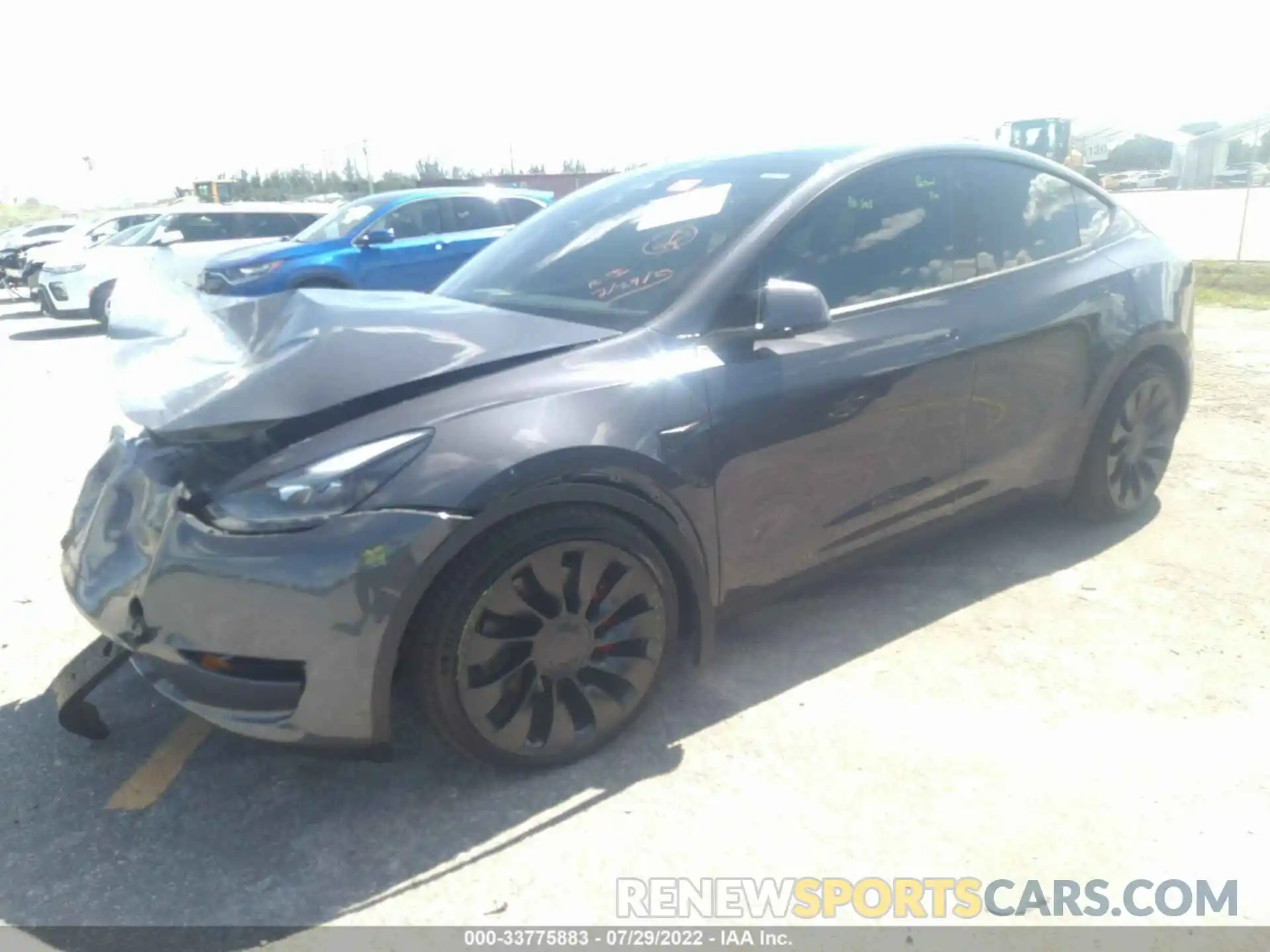 2 Фотография поврежденного автомобиля 7SAYGDEF7NF452056 TESLA MODEL Y 2022