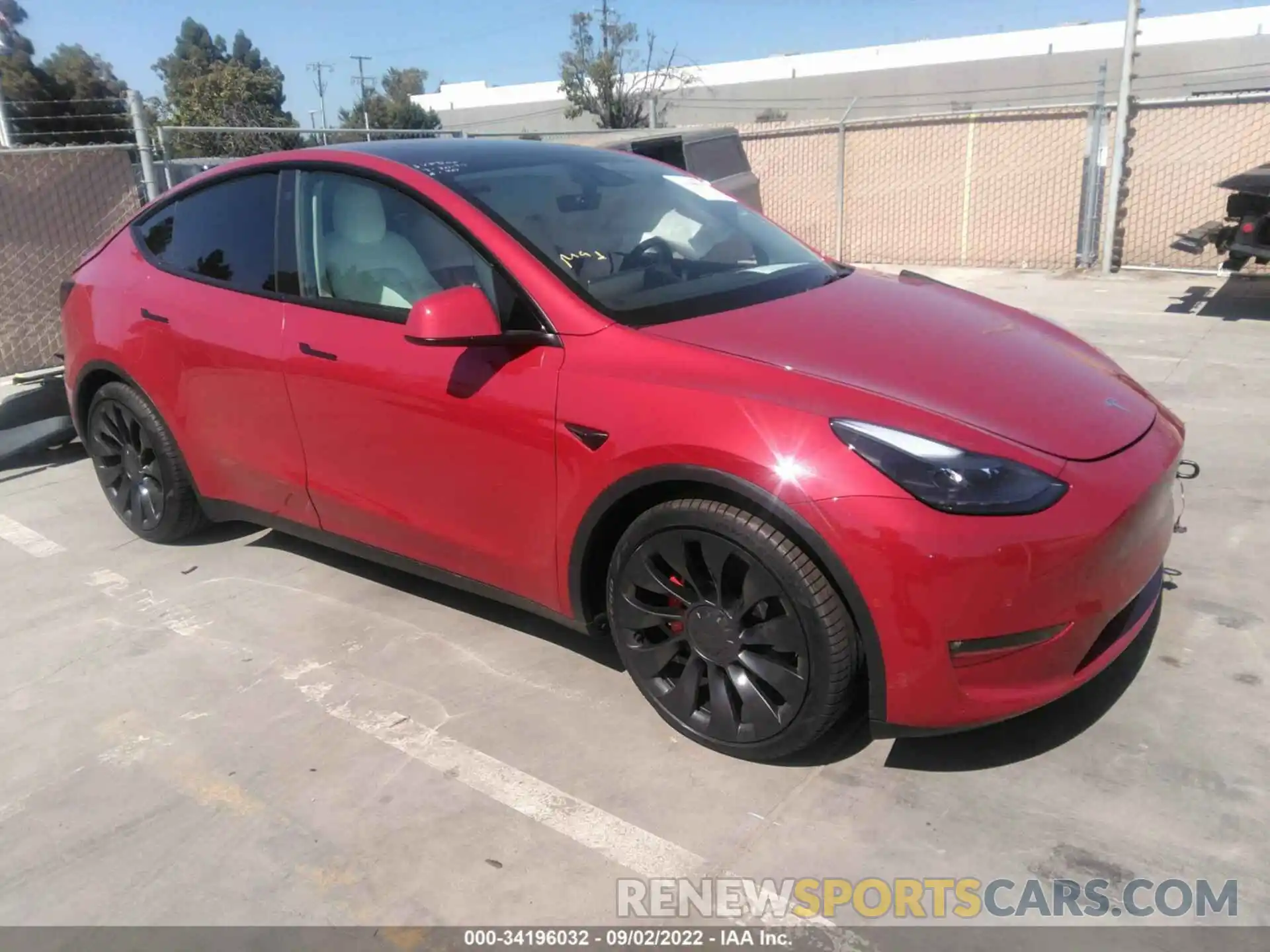 1 Фотография поврежденного автомобиля 7SAYGDEF7NF488264 TESLA MODEL Y 2022