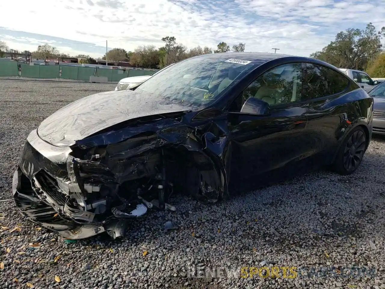 1 Photograph of a damaged car 7SAYGDEF8NF309049 TESLA MODEL Y 2022