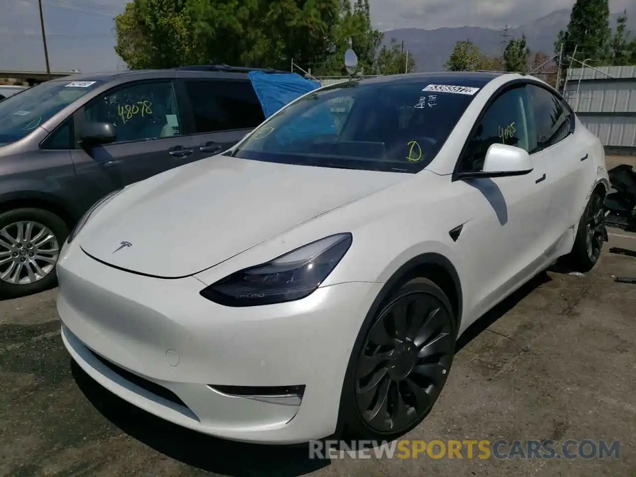 2 Photograph of a damaged car 7SAYGDEF8NF347901 TESLA MODEL Y 2022