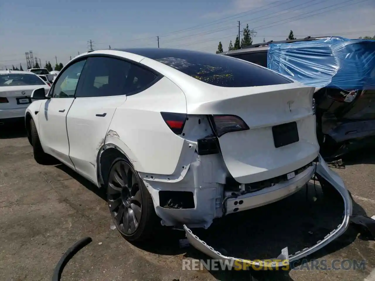 3 Photograph of a damaged car 7SAYGDEF8NF347901 TESLA MODEL Y 2022