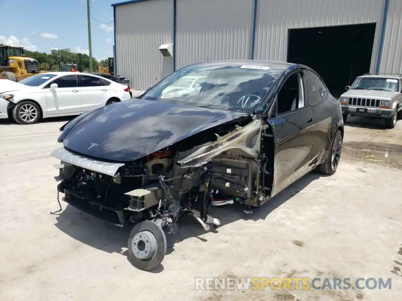 2 Photograph of a damaged car 7SAYGDEF8NF378114 TESLA MODEL Y 2022