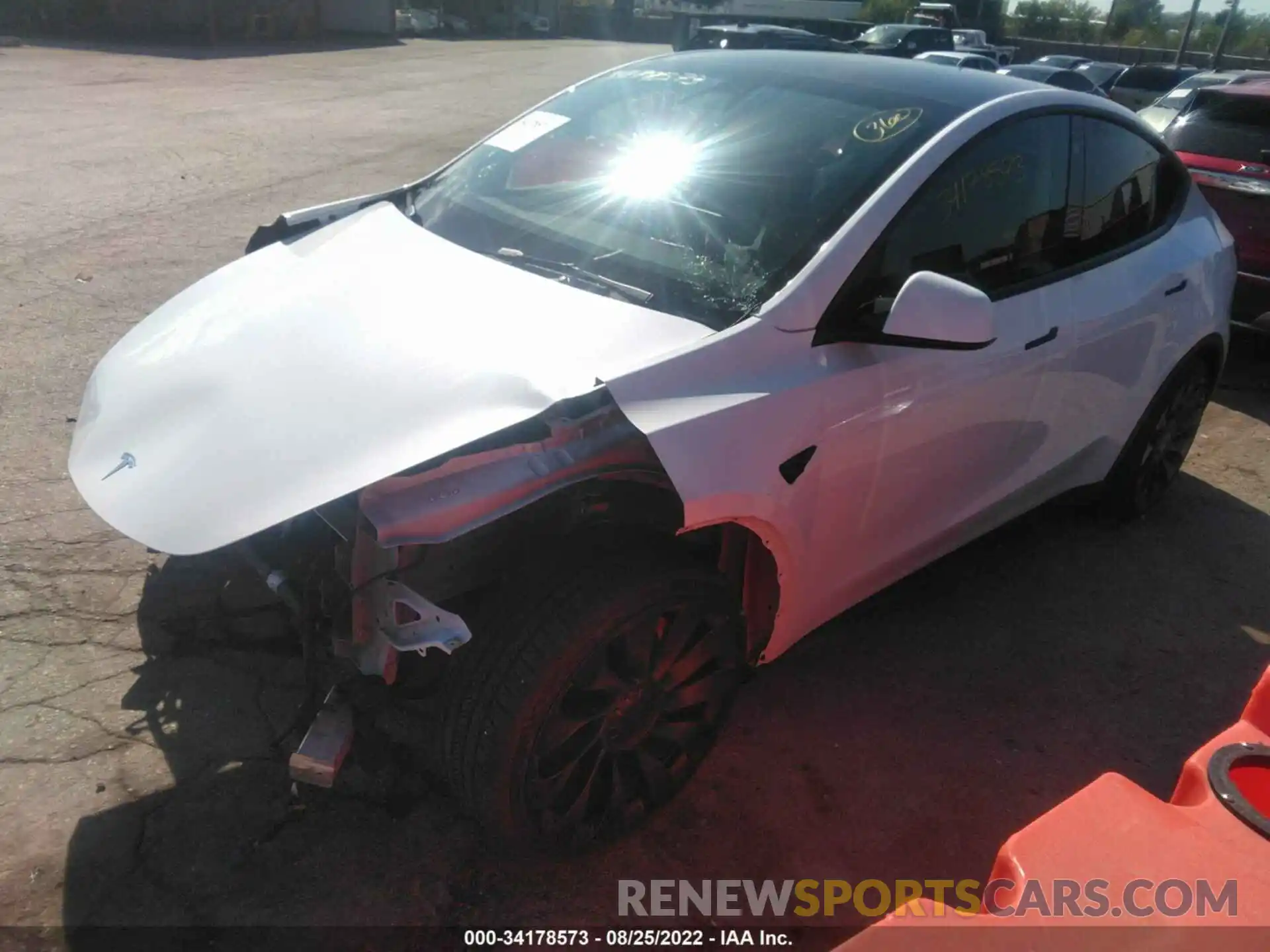 2 Photograph of a damaged car 7SAYGDEF8NF382034 TESLA MODEL Y 2022