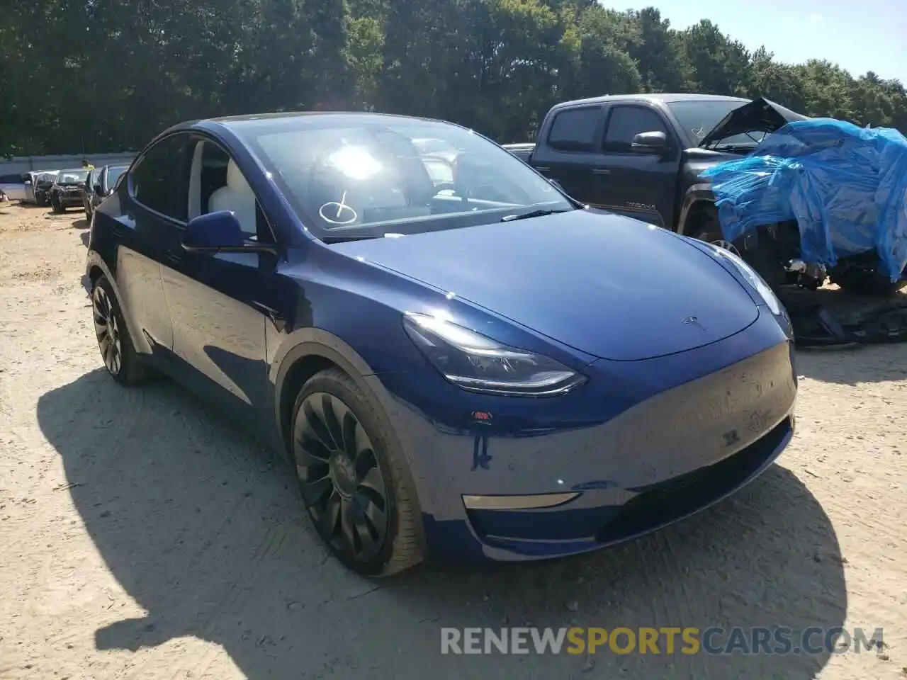 1 Photograph of a damaged car 7SAYGDEF8NF399206 TESLA MODEL Y 2022