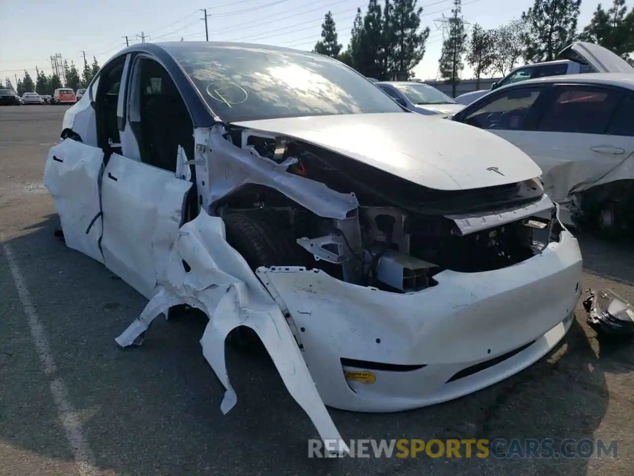 1 Photograph of a damaged car 7SAYGDEF8NF404016 TESLA MODEL Y 2022