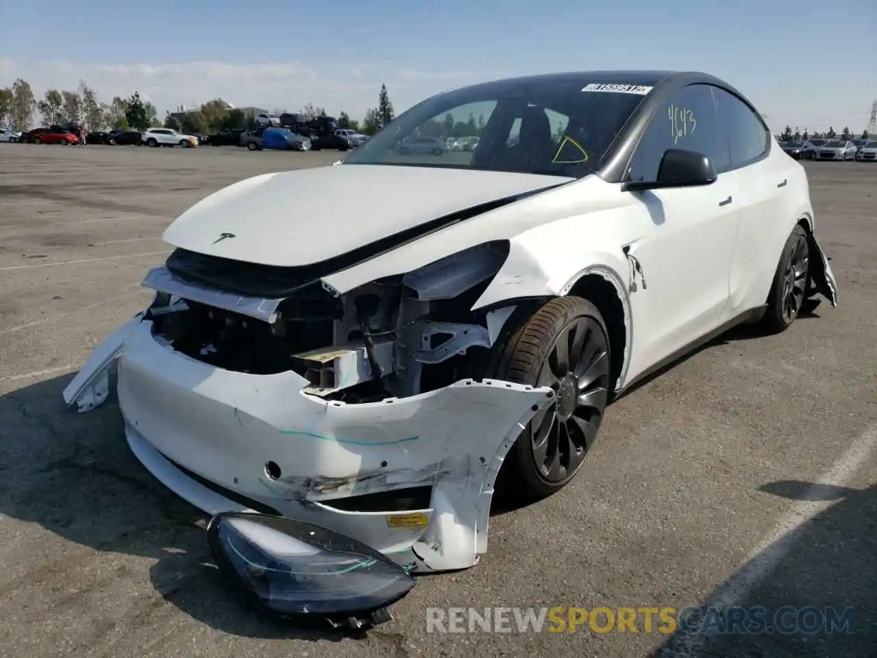 2 Photograph of a damaged car 7SAYGDEF8NF404016 TESLA MODEL Y 2022