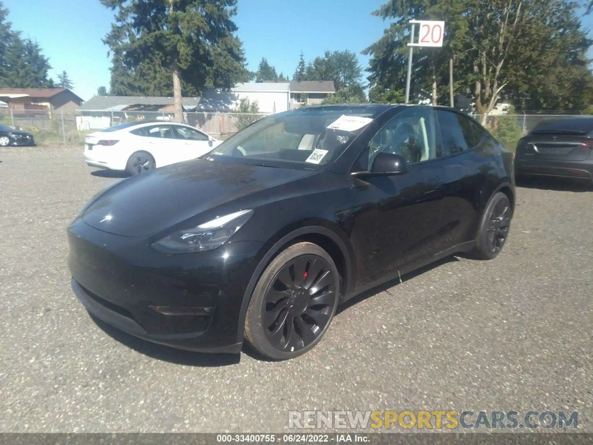 2 Photograph of a damaged car 7SAYGDEF8NF408048 TESLA MODEL Y 2022