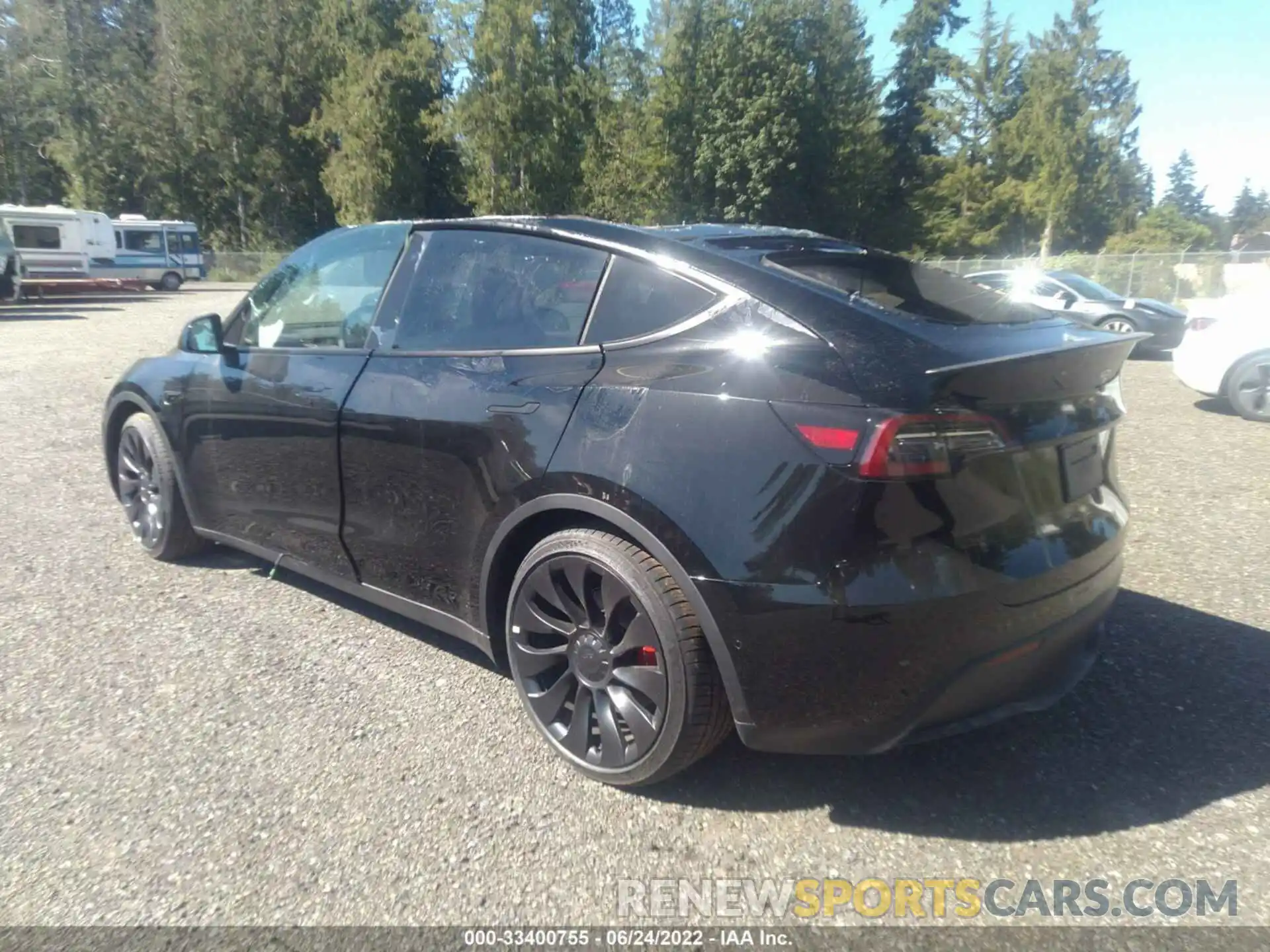 3 Photograph of a damaged car 7SAYGDEF8NF408048 TESLA MODEL Y 2022