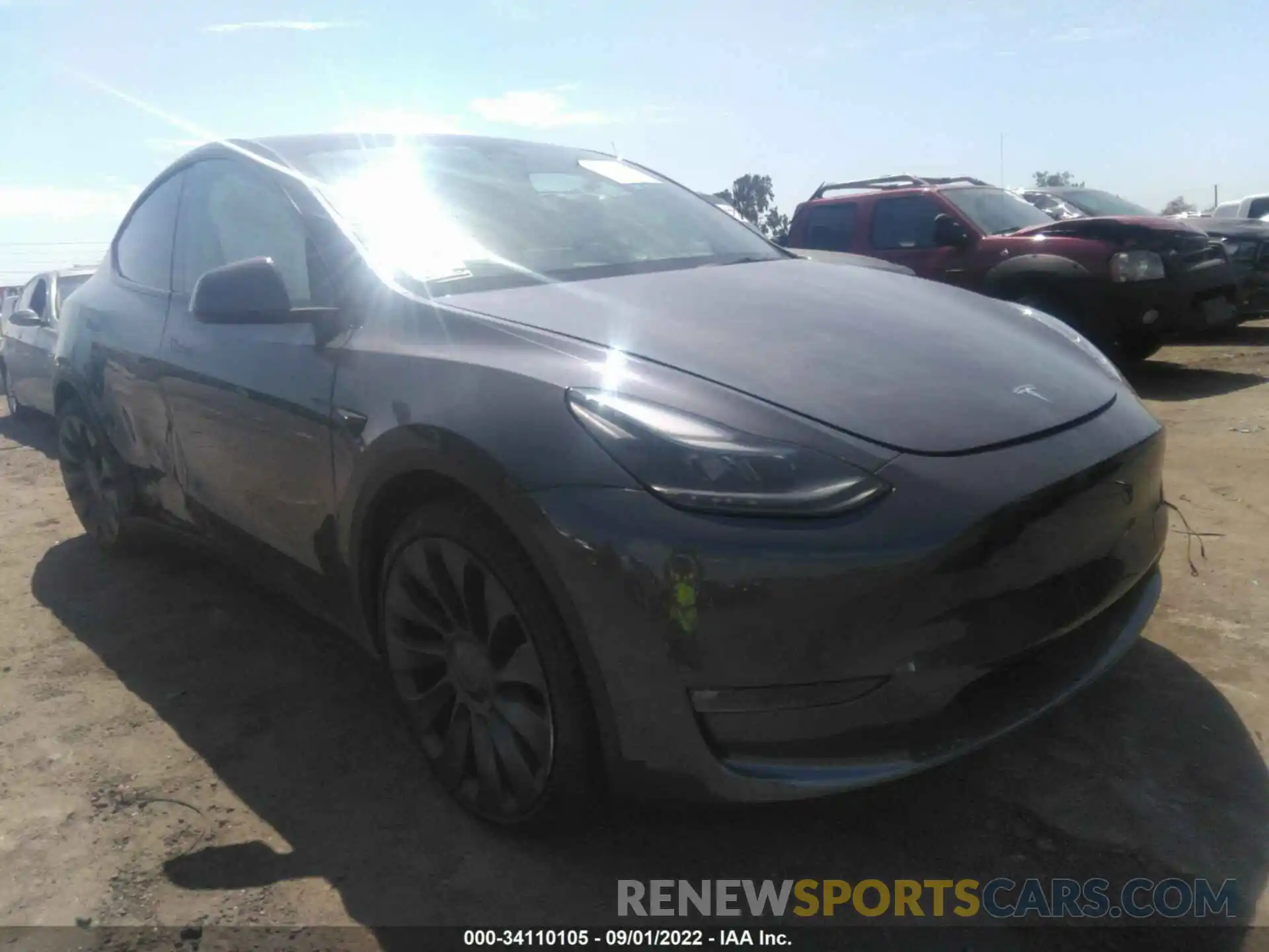 1 Фотография поврежденного автомобиля 7SAYGDEF8NF490864 TESLA MODEL Y 2022