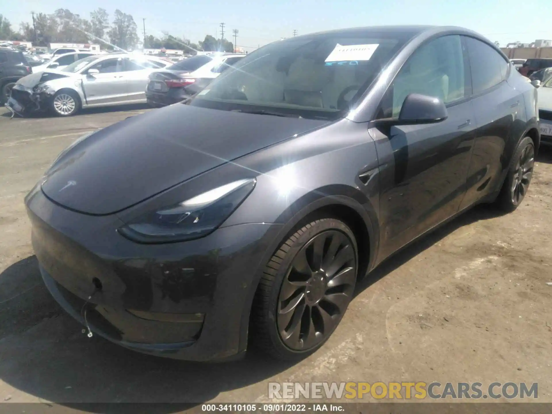 2 Фотография поврежденного автомобиля 7SAYGDEF8NF490864 TESLA MODEL Y 2022