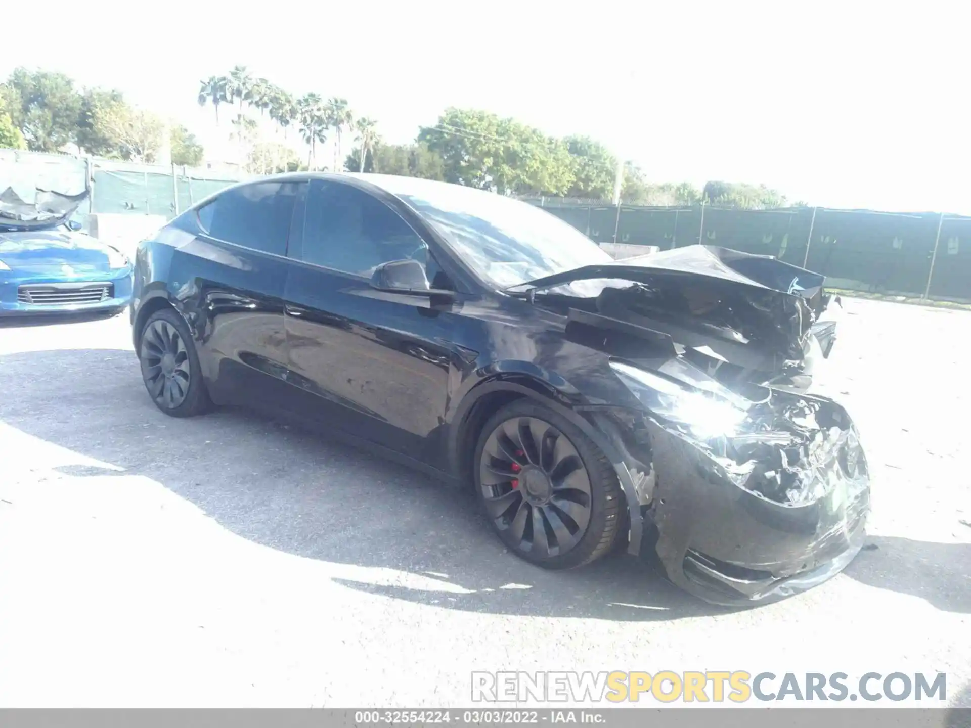 1 Photograph of a damaged car 7SAYGDEF9NF312560 TESLA MODEL Y 2022