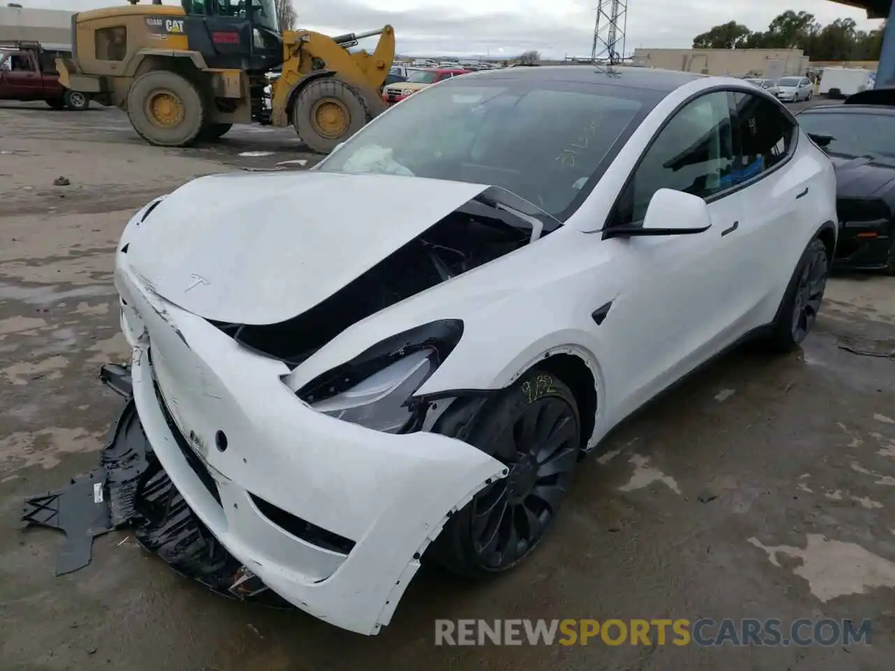 2 Photograph of a damaged car 7SAYGDEF9NF328063 TESLA MODEL Y 2022